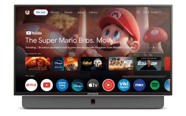 AIWA apresenta nova Smart TV portátil com bateria, inovando na experiência de assistir a conteúdo.